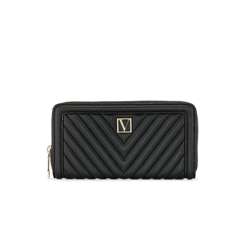 GENERICO - Billetera Mujer Victoria Secret Zip Around - Negro