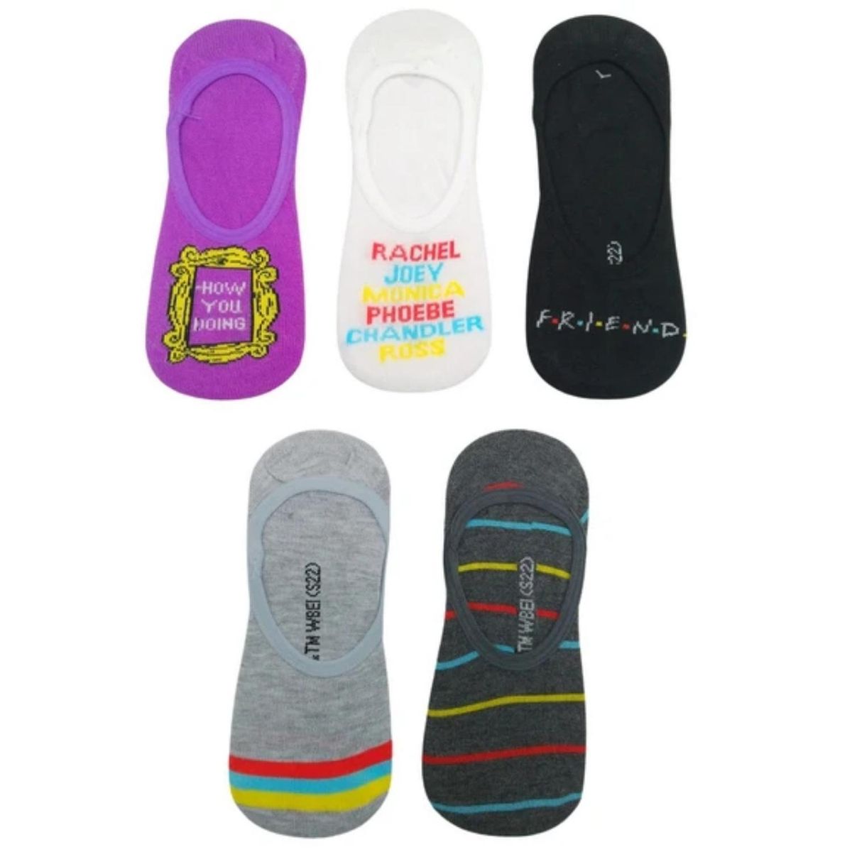 GENERICO - Medias Invisibles Friends Together Forever Packx5