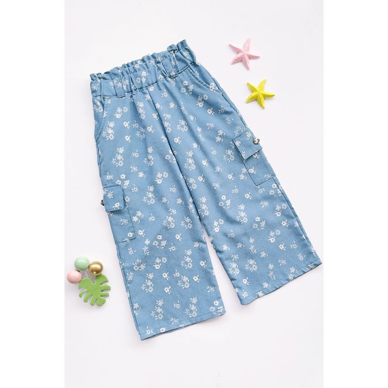KIDS MASHMELO - Pantalon Chambray Cargo para Niña - Kids Mahmelo