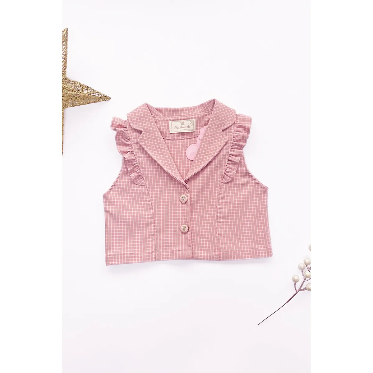 KIDS MASHMELO - Chaleco de Cuadros para niña - Kids Mashmelo