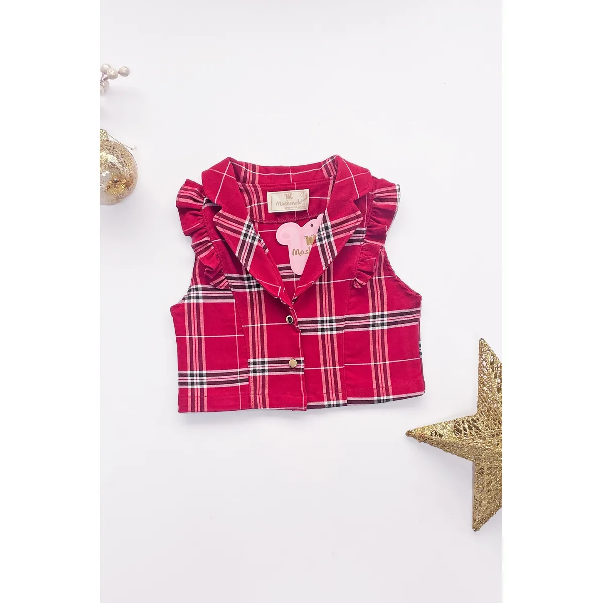 KIDS MASHMELO - Chaleco de Cuadros para niña - Kids Mashmelo