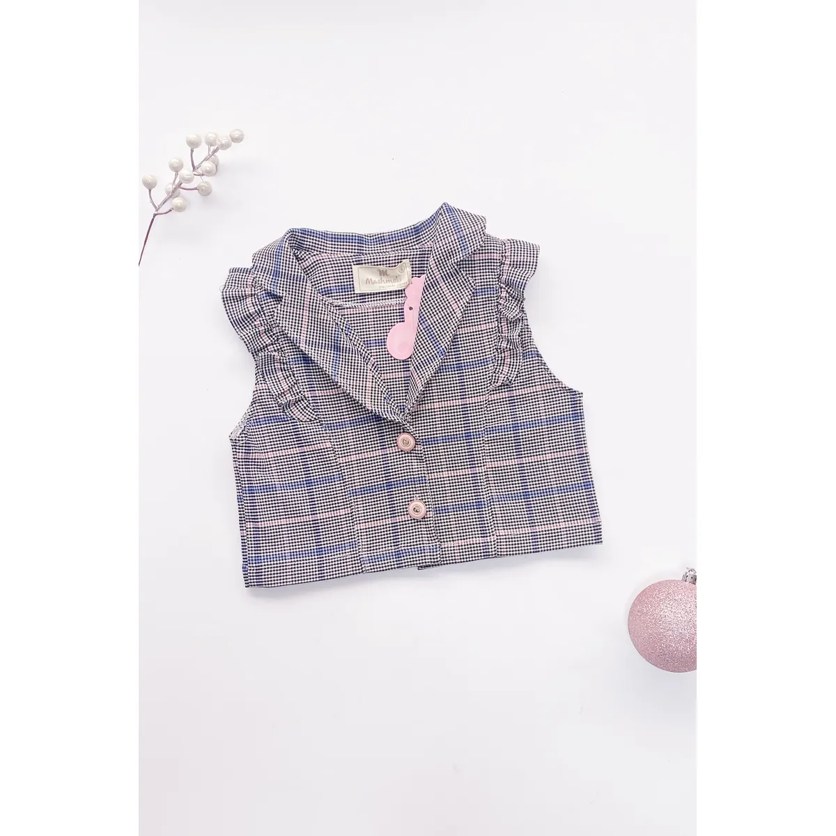 KIDS MASHMELO - Chaleco de Cuadros para niña - Kids Mashmelo