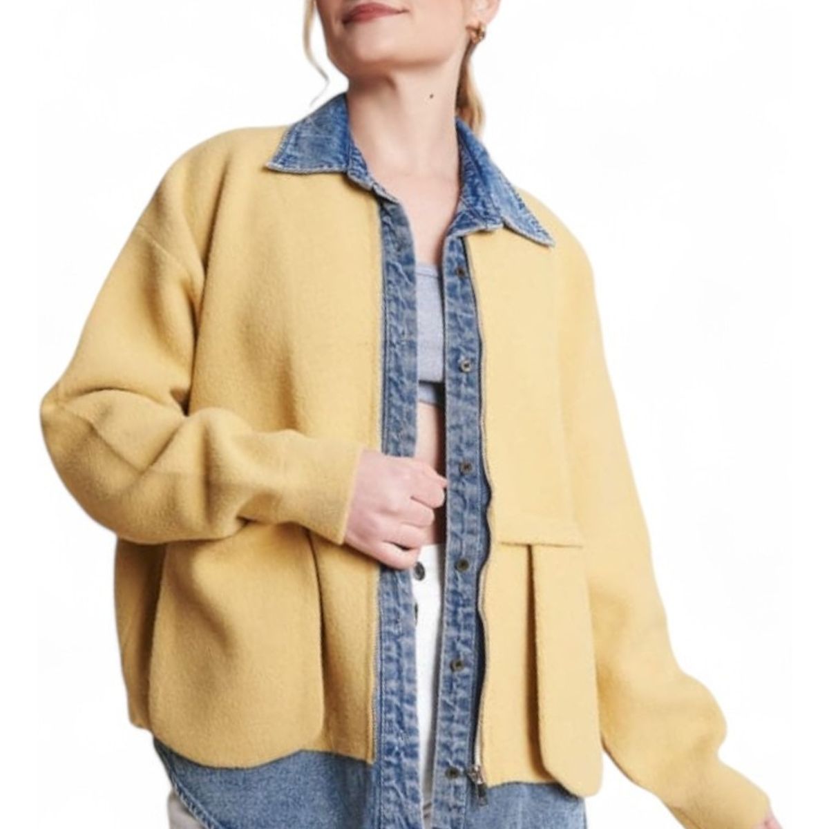 GENERICO - Casaca Mujer Jean Importado Ev-85 Color Amarillo