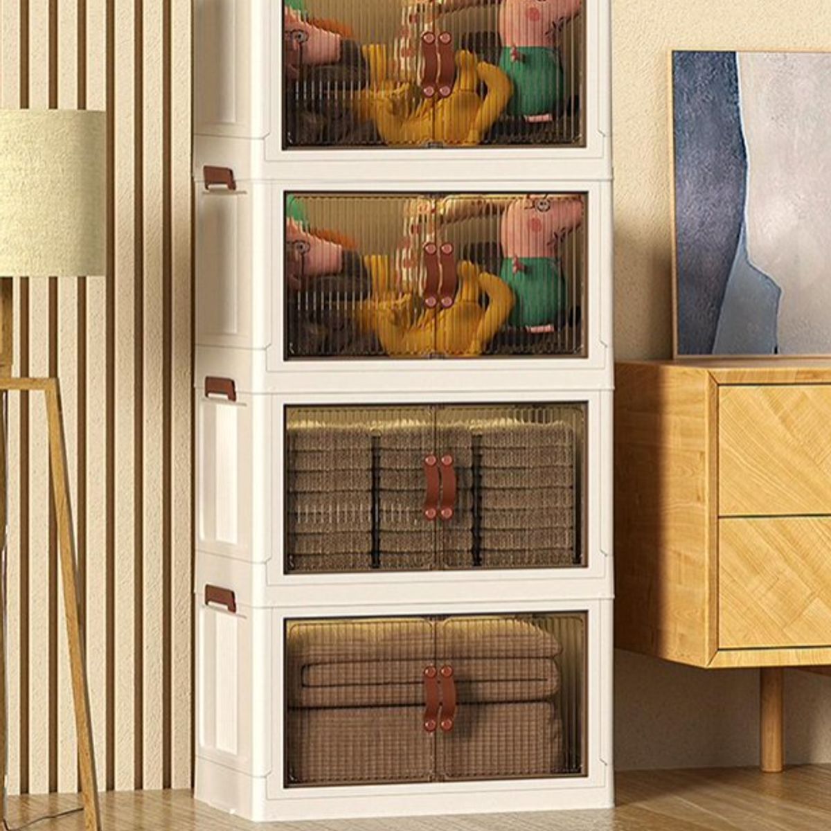 GENERICO - Gabinete de Almacenamiento Caja Organizadora De 4 Niveles