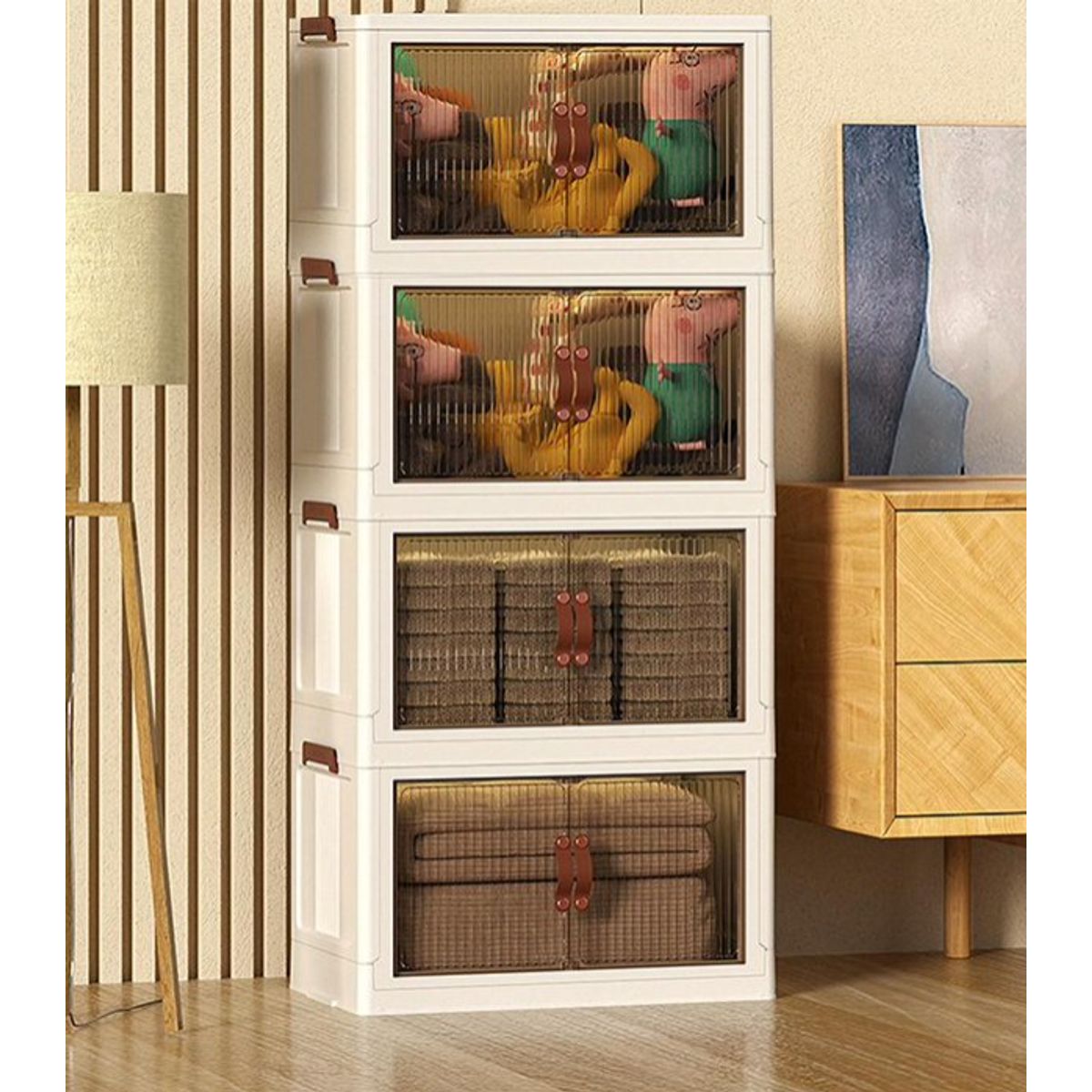 GENERICO - Gabinete de Almacenamiento Caja Organizadora De 4 Niveles