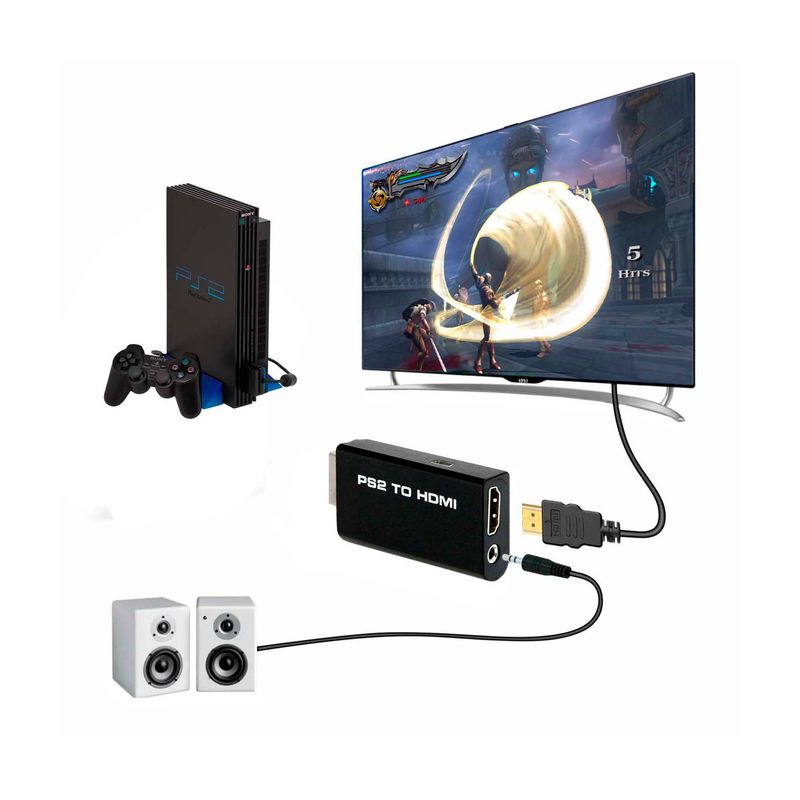 GENERICO - Adaptador Hdmi Compatible con Ps2 Convertidor Hdmi