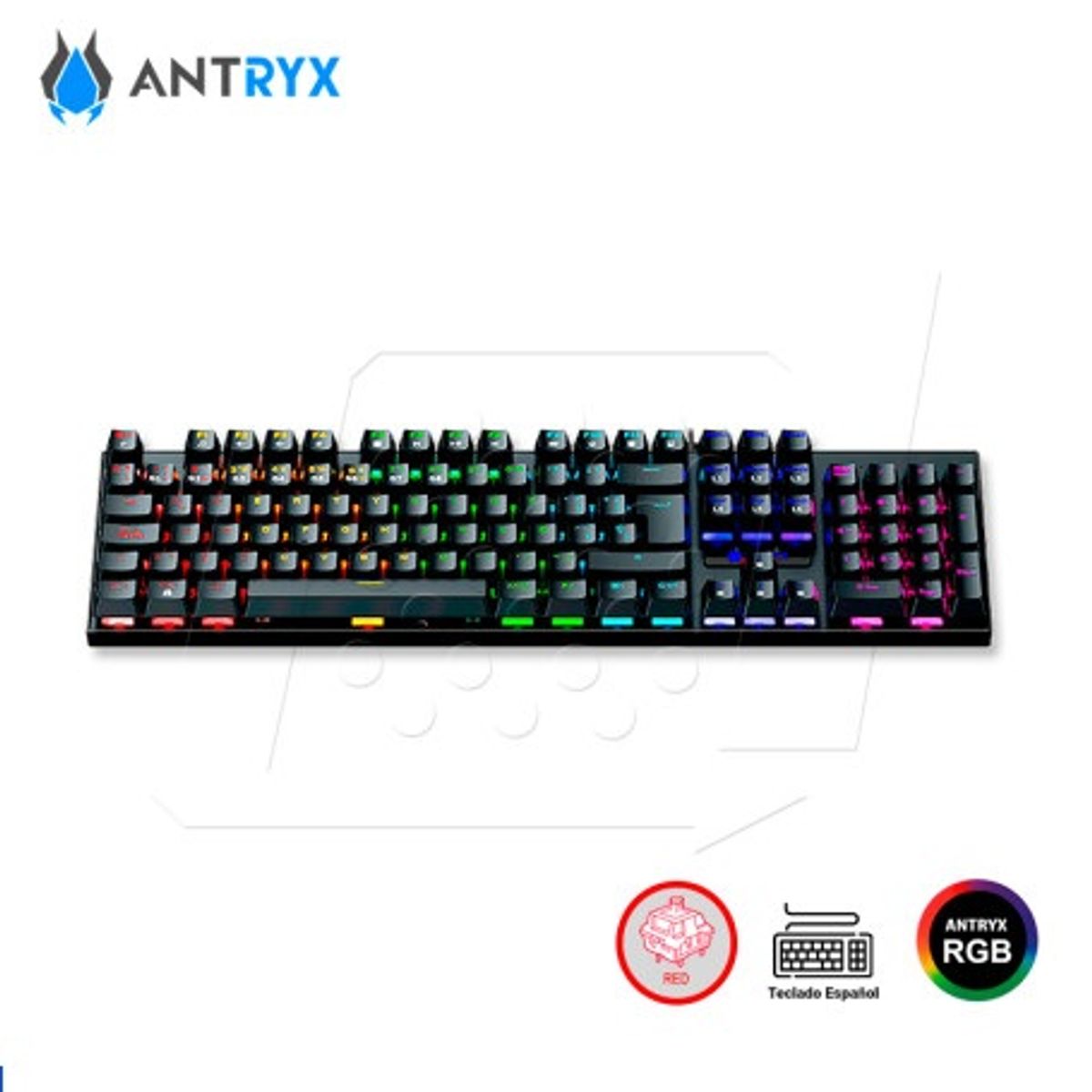 ANTRYX - KIT GAMING ANTRYX GC-3100 X3 BLACK TECLADO SWITCH RED MOUSE AURICULAR