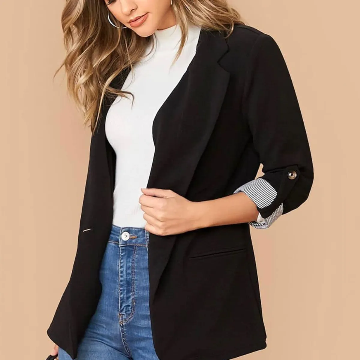 GENERICO - Blazer saco en negro