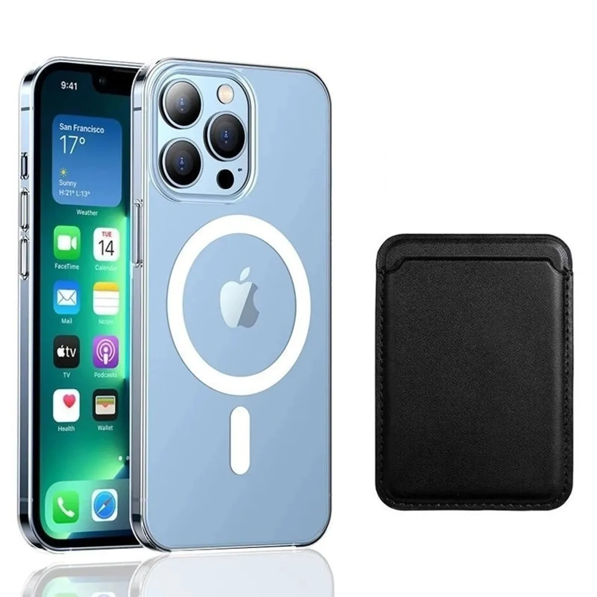 OEM - Carcasa para iPhone 13 PRO MAX Protector Mag Safe Wallet