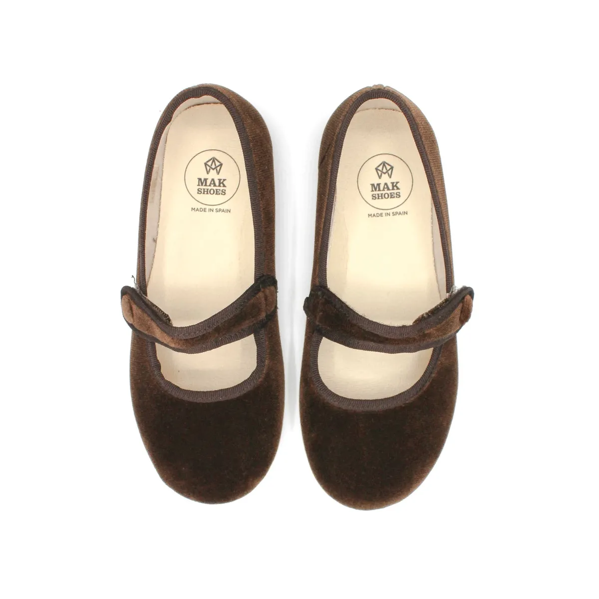 MAK SHOES - Zapato Niña y Mujer en Terciopelo Tipo Balerina Tallas 24-39