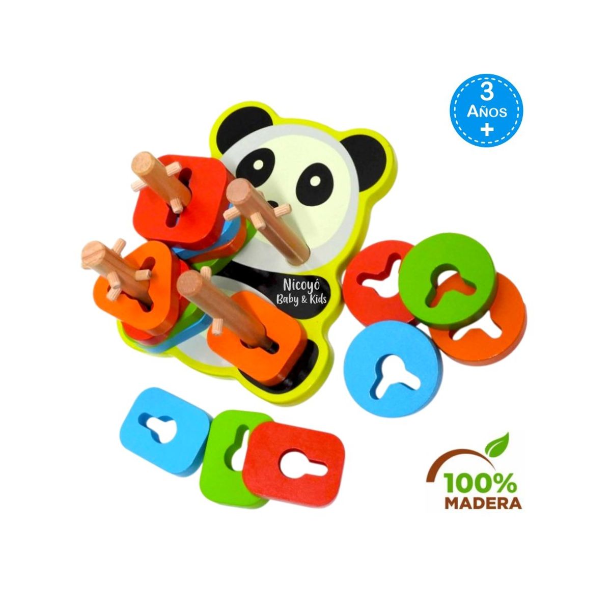 EDUCA - Juego Didáctico para Encajar Formas Geométricas - Base Panda