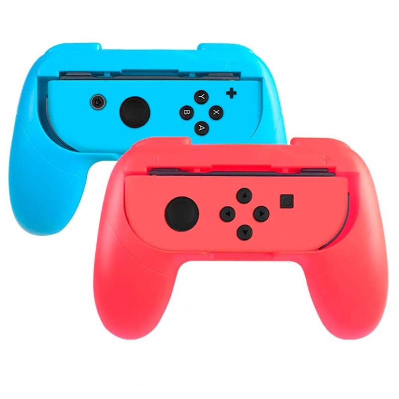 VARIOS - Grips Para Joy Con Nintendo Switch  Adaptador 1 Par rojo y azul