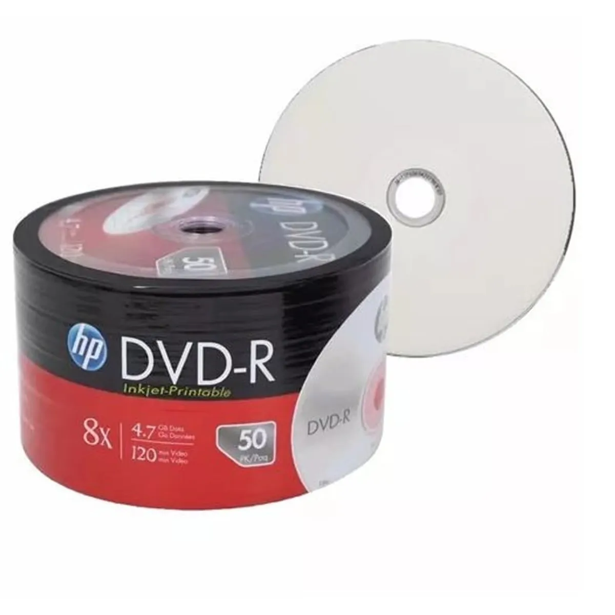 HP - Paquete de discos DVD 100 unidades HP
