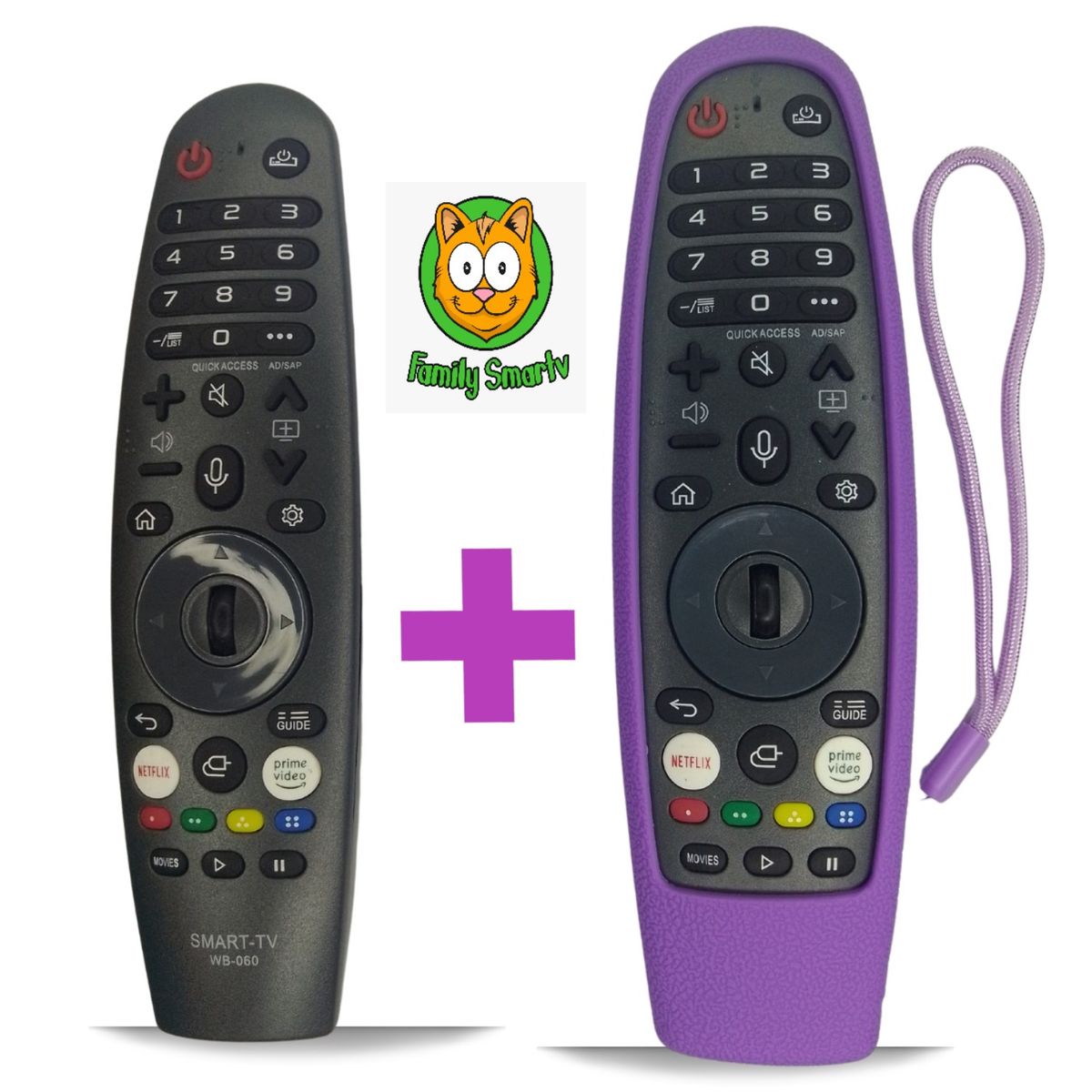 GENERICO - Control Magic Universal para Tv BGH Webos + Funda Purpura