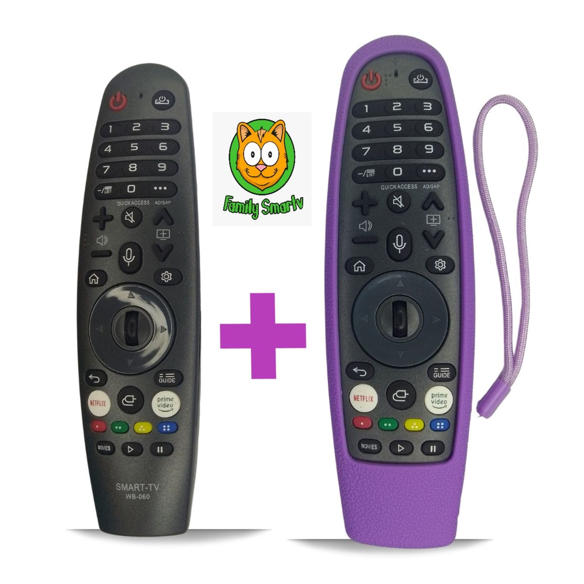 GENERICO - Control Magic Universal para Tv BGH Webos + Funda Purpura