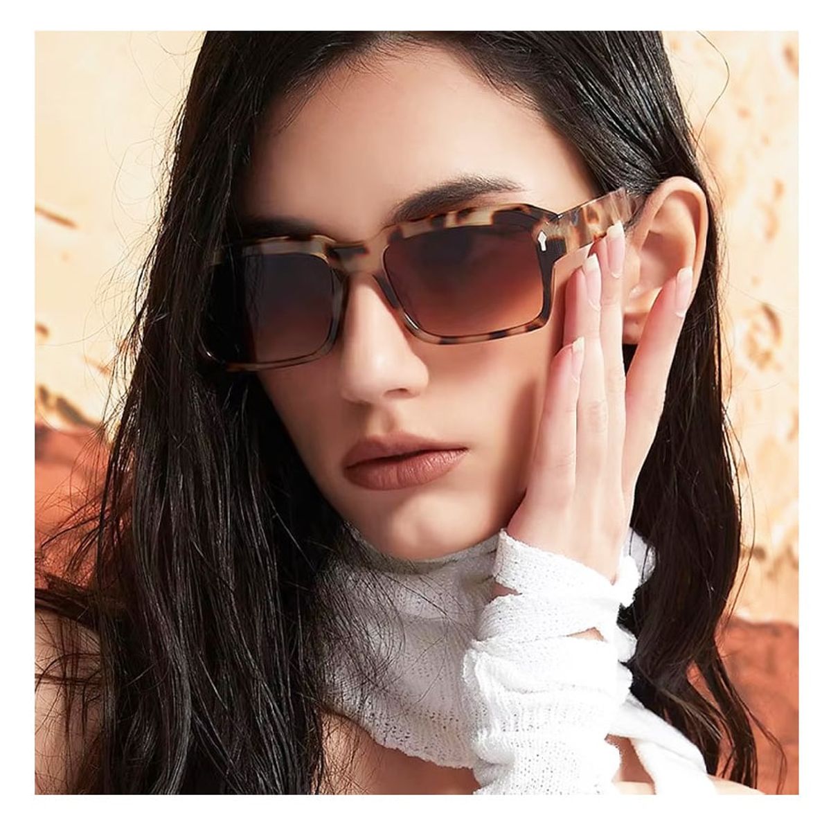 LA TIENDA 88 JOYAS Y ACCESORIOS - La Tienda 88 - Lentes De Sol Mujer Retro Rectangular - Cafe