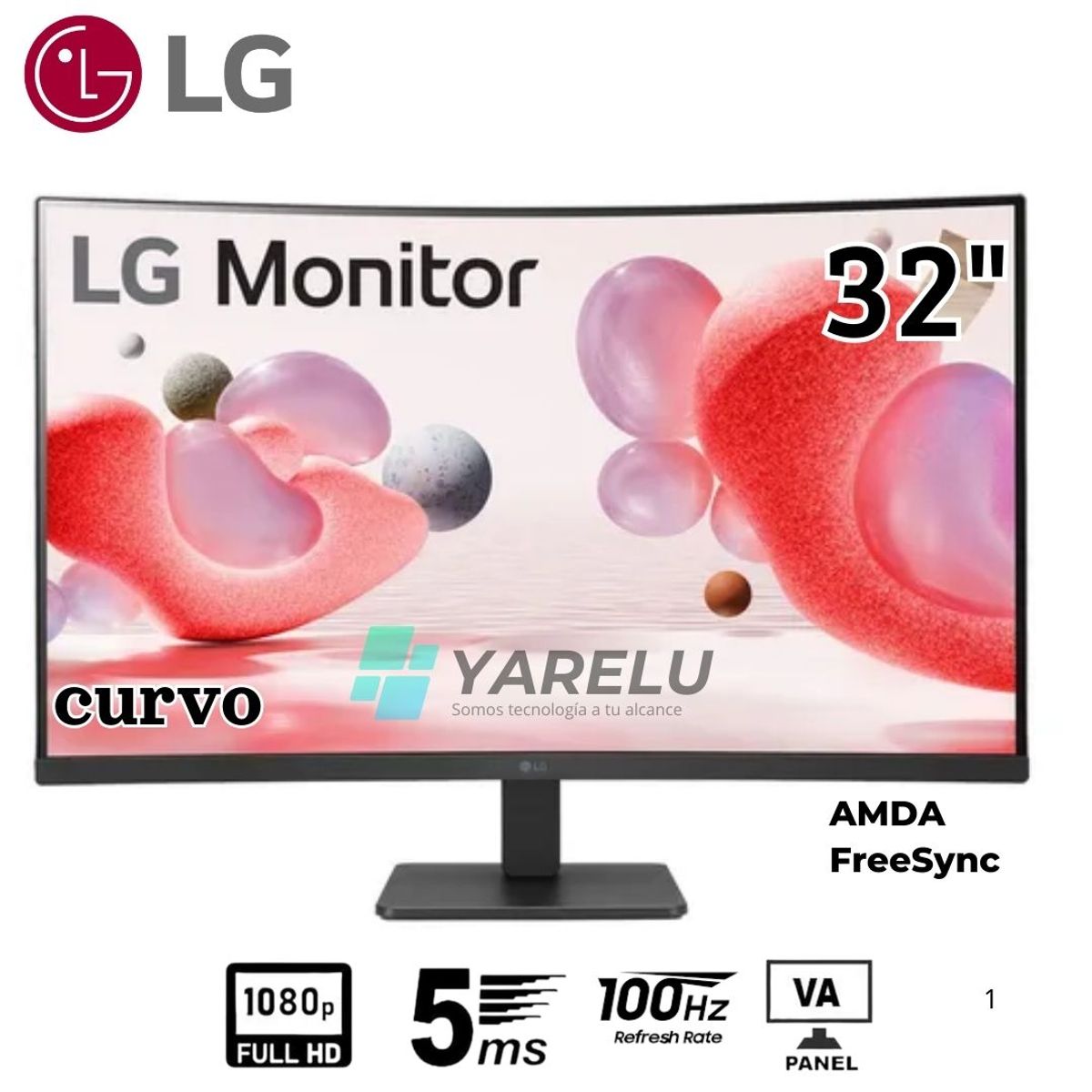 LG - Monitor Curvo LG 32MR50C-B VA Full HD FreeSync 100 Hz 5MS NTSC