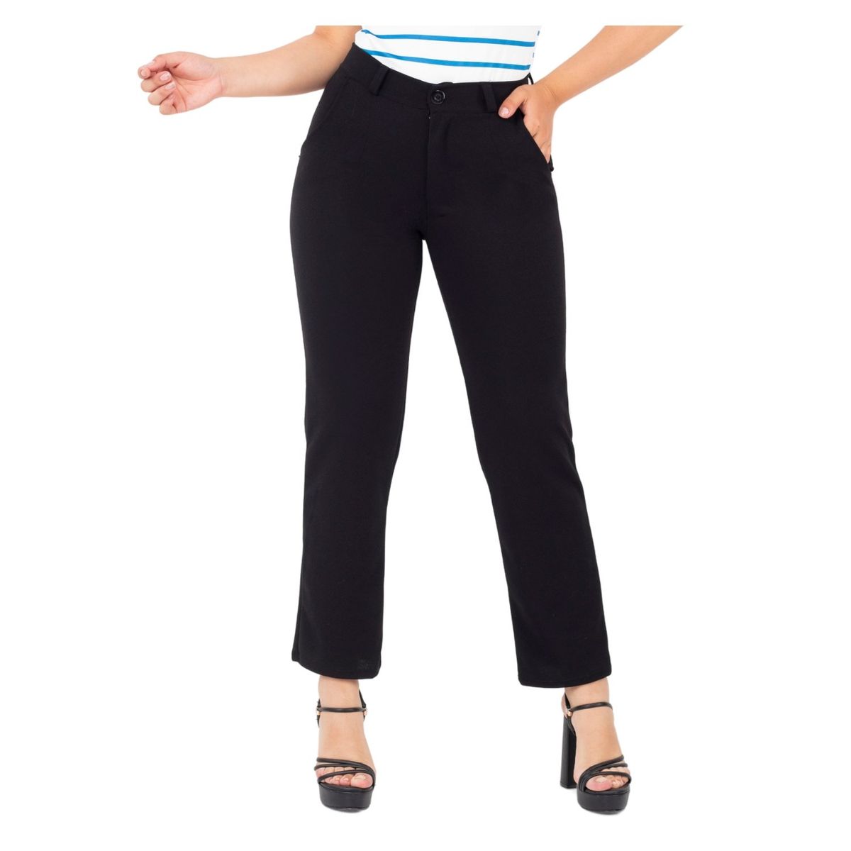GENERICO - Pantalón Recto Botón  Isabella Mujer