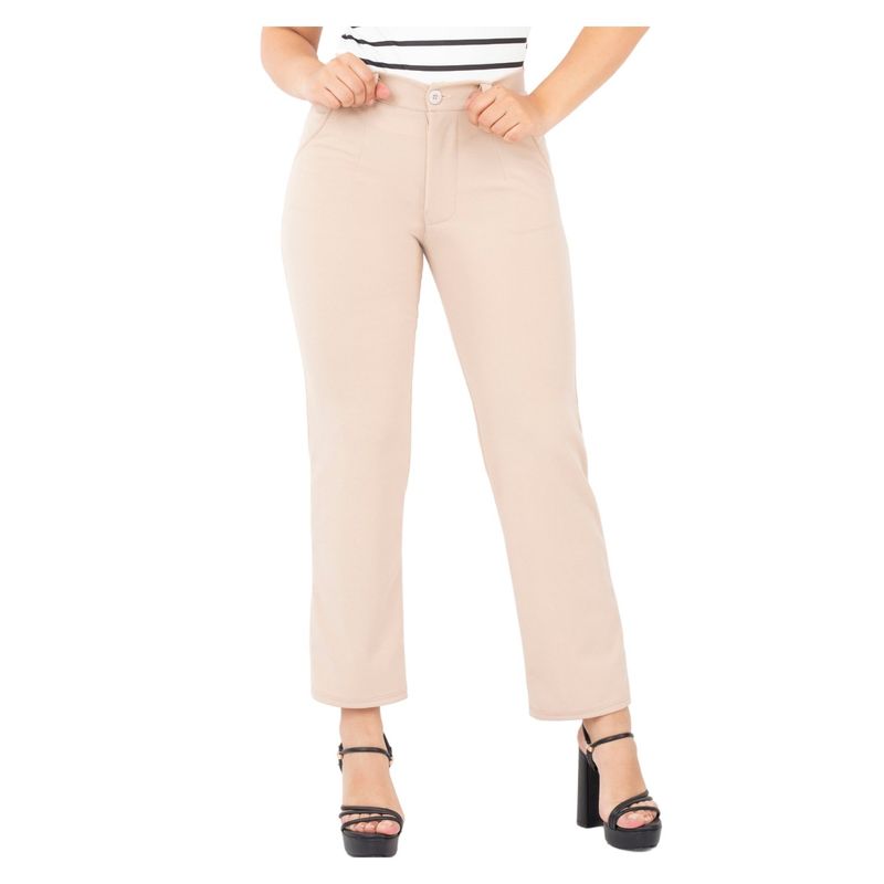 GENERICO - Pantalón Recto Botón  Isabella Mujer