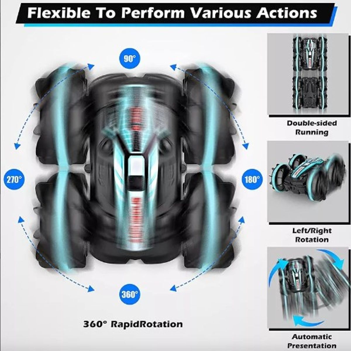 GENERICO - CARRO ANFIBIO A CONTROL REMOTO TODO TERRENO COLOR VERDE