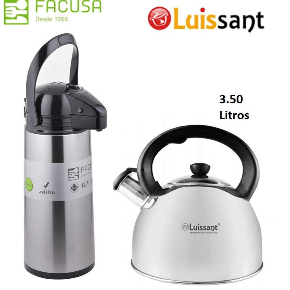 FACUSA - Combo Termo Sifón 1.9 Lts. Facusa yTetera 3.5 Lts  Luissant