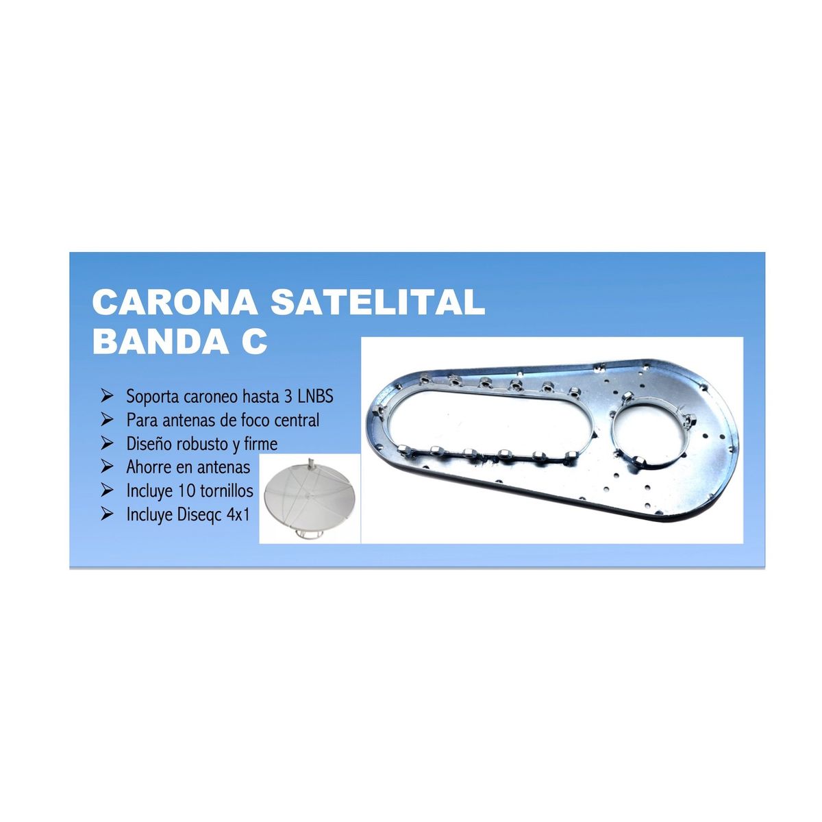 BOWIE - CARONA SATELITAL BANDA C - ADAPTADOR  PARA LNB