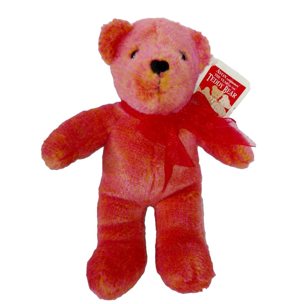 GENERICO - Peluche Oso Naranja Lazo Rojo 32cm