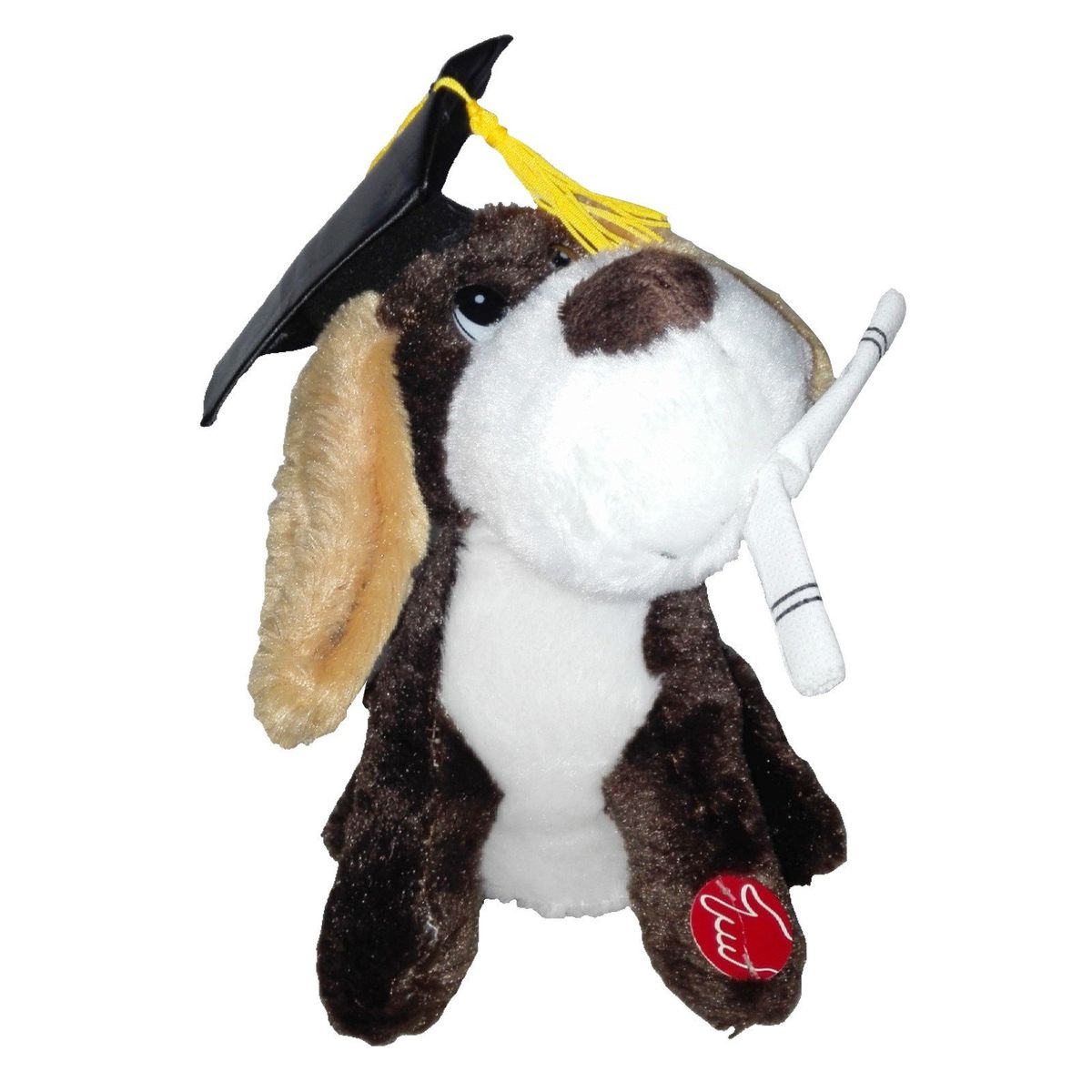 GENERICO - Peluche Perro Graduado Birrete Negro 22cm