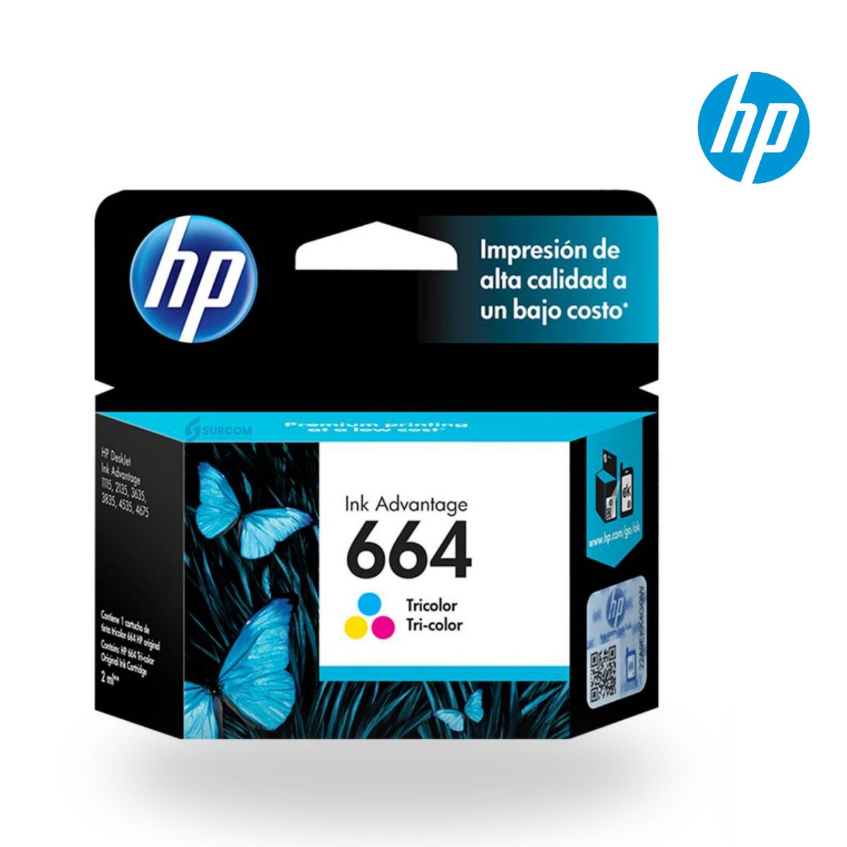 HP - CARTUCHO DE TINTA HP 664 TRICOLOR (F6V28AL) ORIGINAL