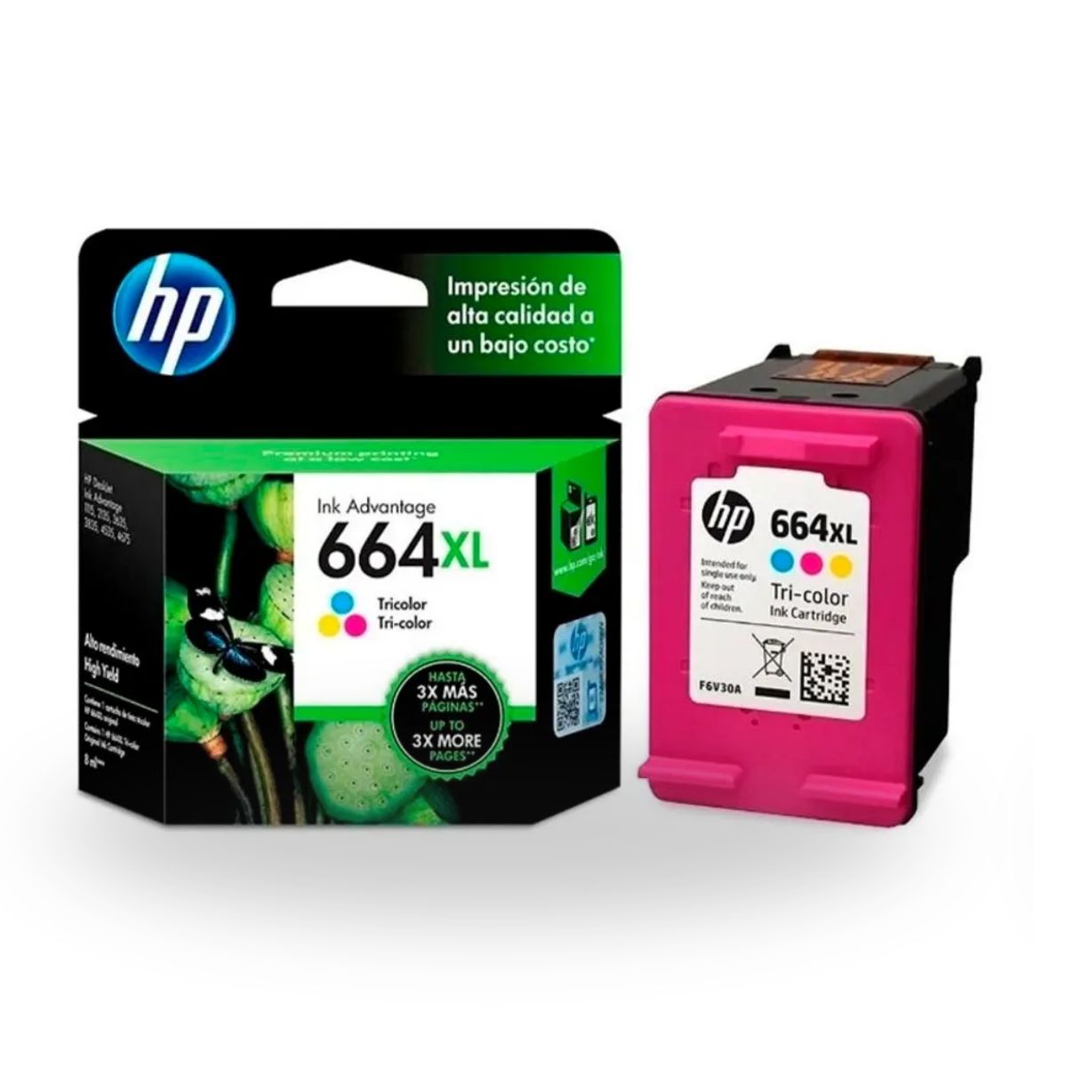 HP - Cartucho HP 664XL Tricolor F6V30AL original