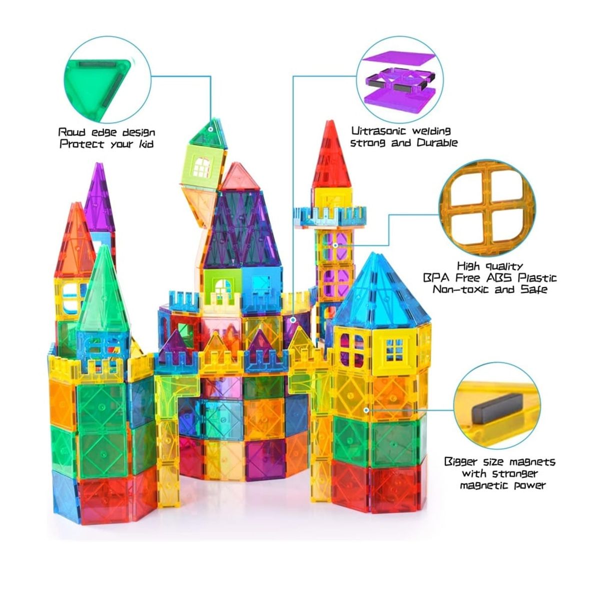GENERICO - Afunx Azulejos magnéticos, 102 piezas de bloques