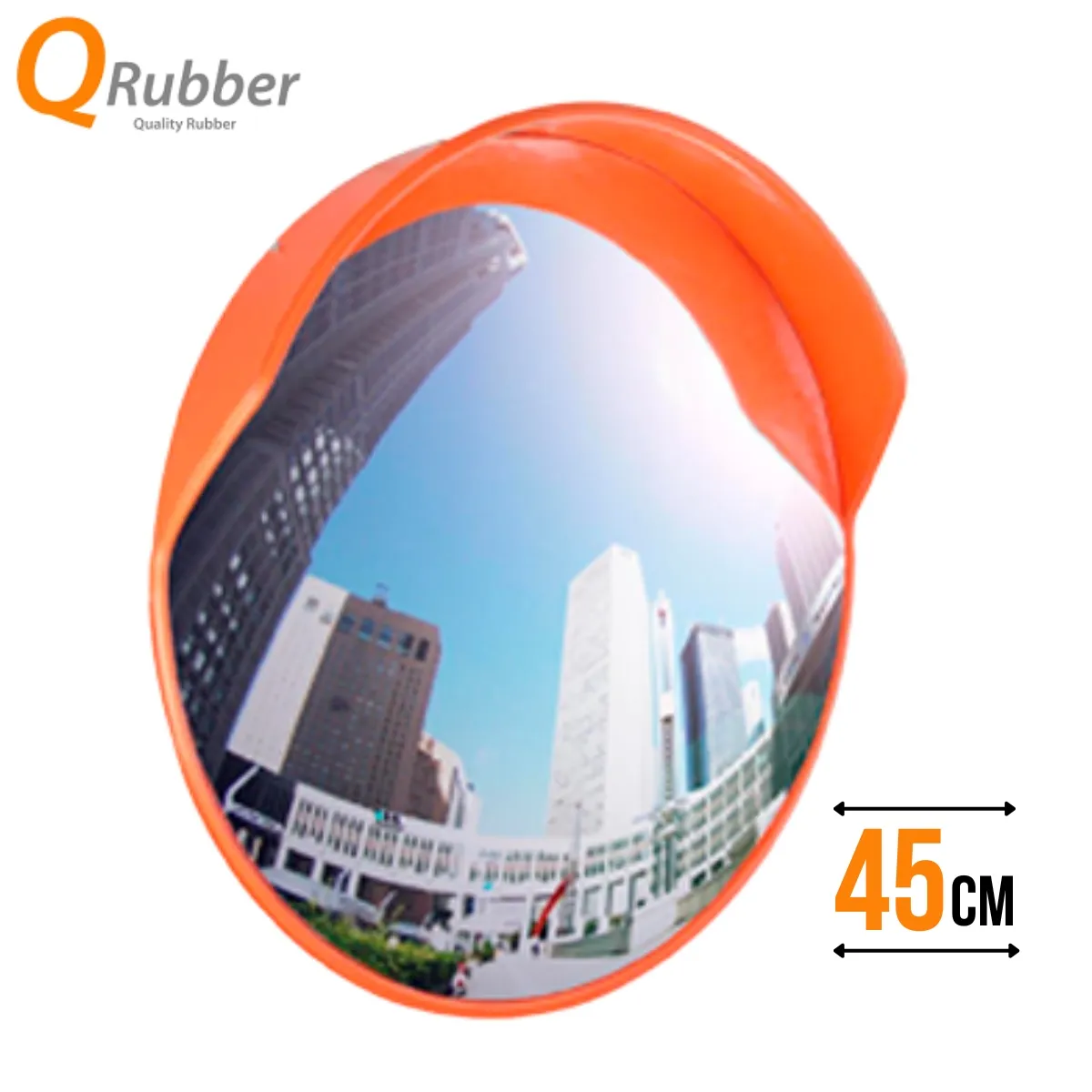 QRUBBER - Espejo Convexo Para Exterior 45cm QRubber