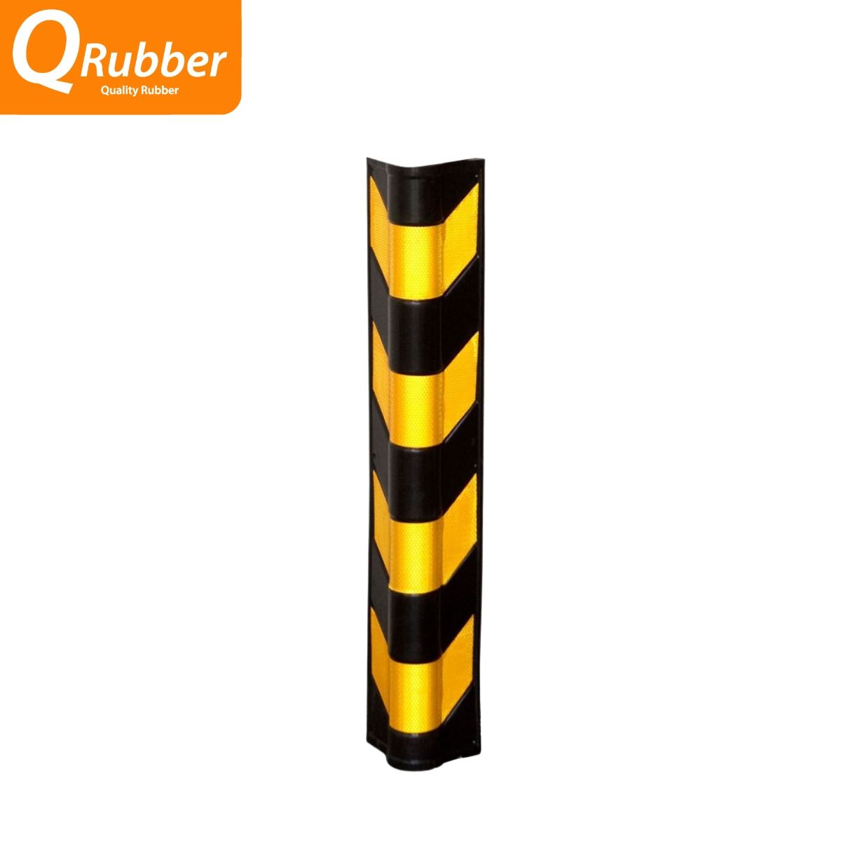 QRUBBER - Protector De Columna Alta Resistencia Negro  Amarillo - QRubber