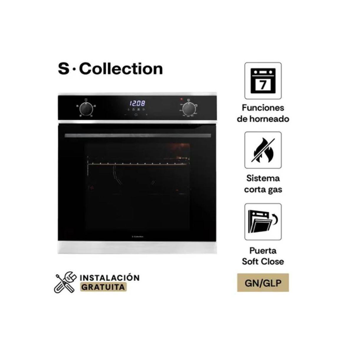 SOLE - Horno a Gas Empotrable Sole SOLHO018 70L