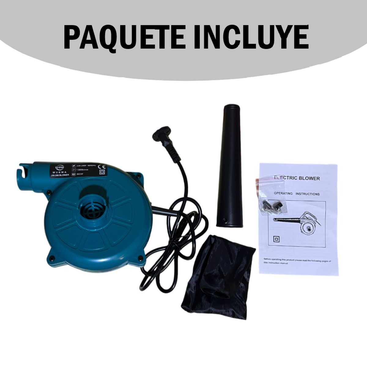 GENERICO - Potente Soplador y Aspirador de aire eléctrica 800 watts