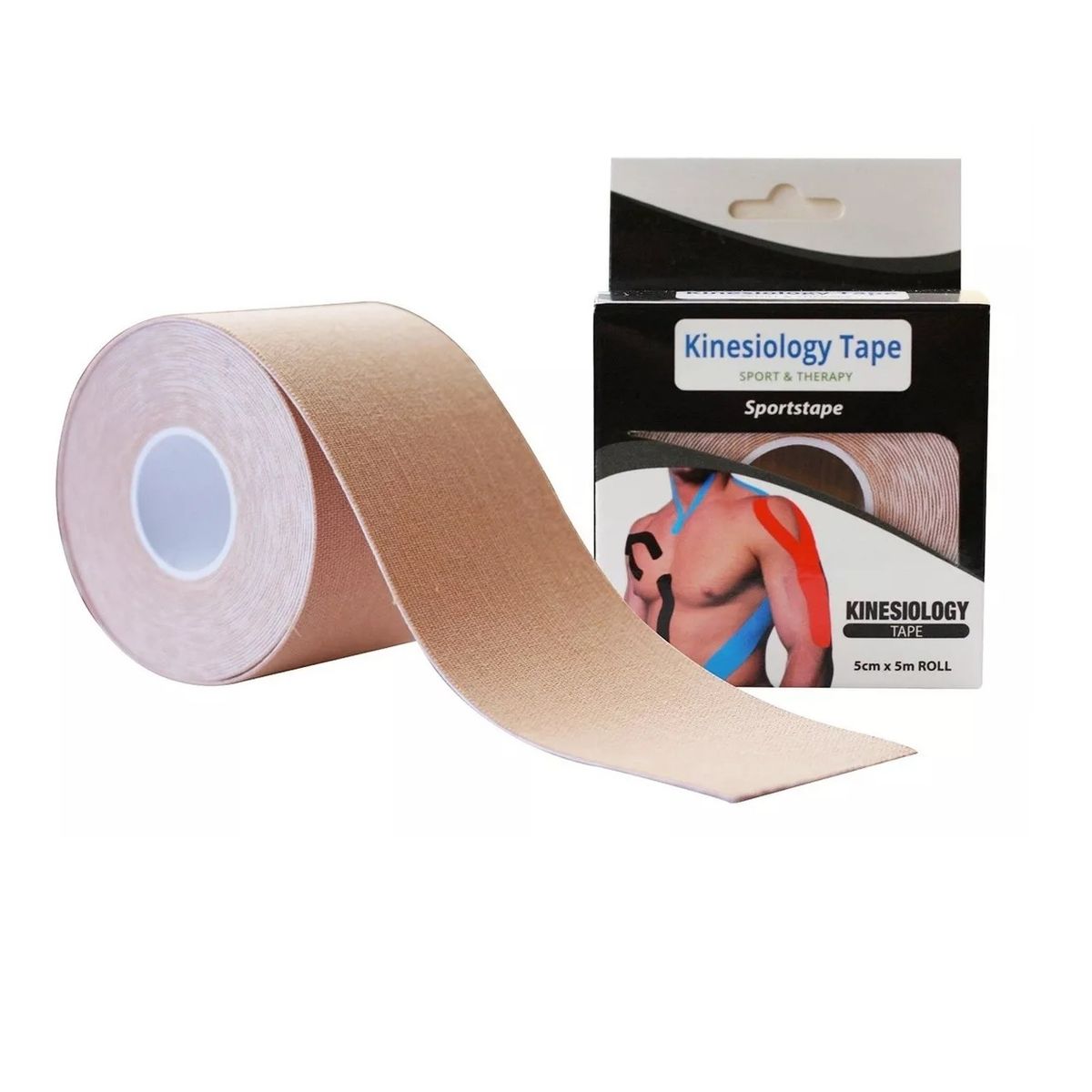 GENERICO - CINTA DE KINESIOLOGÍA FISIO DEPORTIVO LESIONES BEIGE
