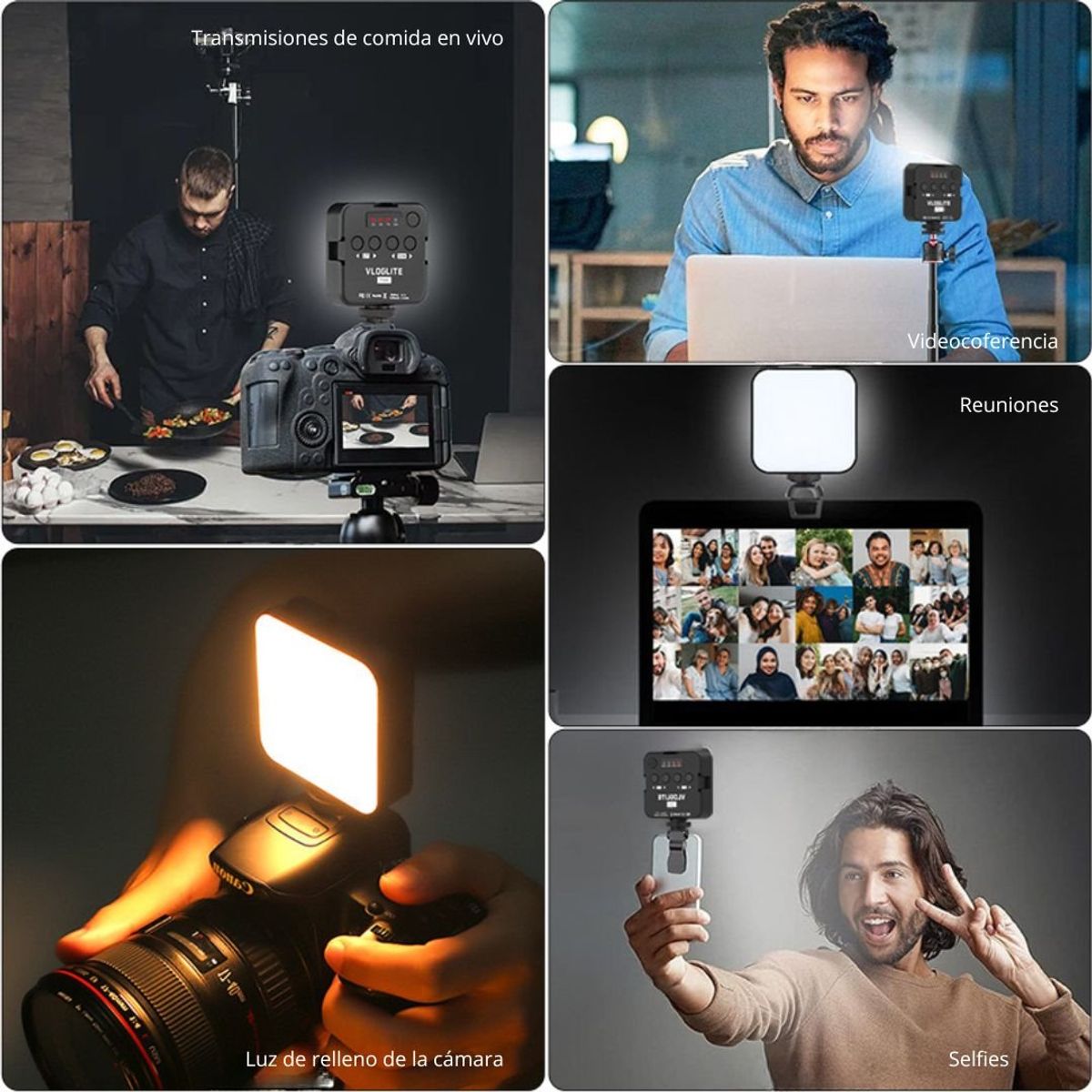 GENERICO - Mini Luz Led RGB para Video Fotografía 54 Modos Luz de Bolsillo AY-83