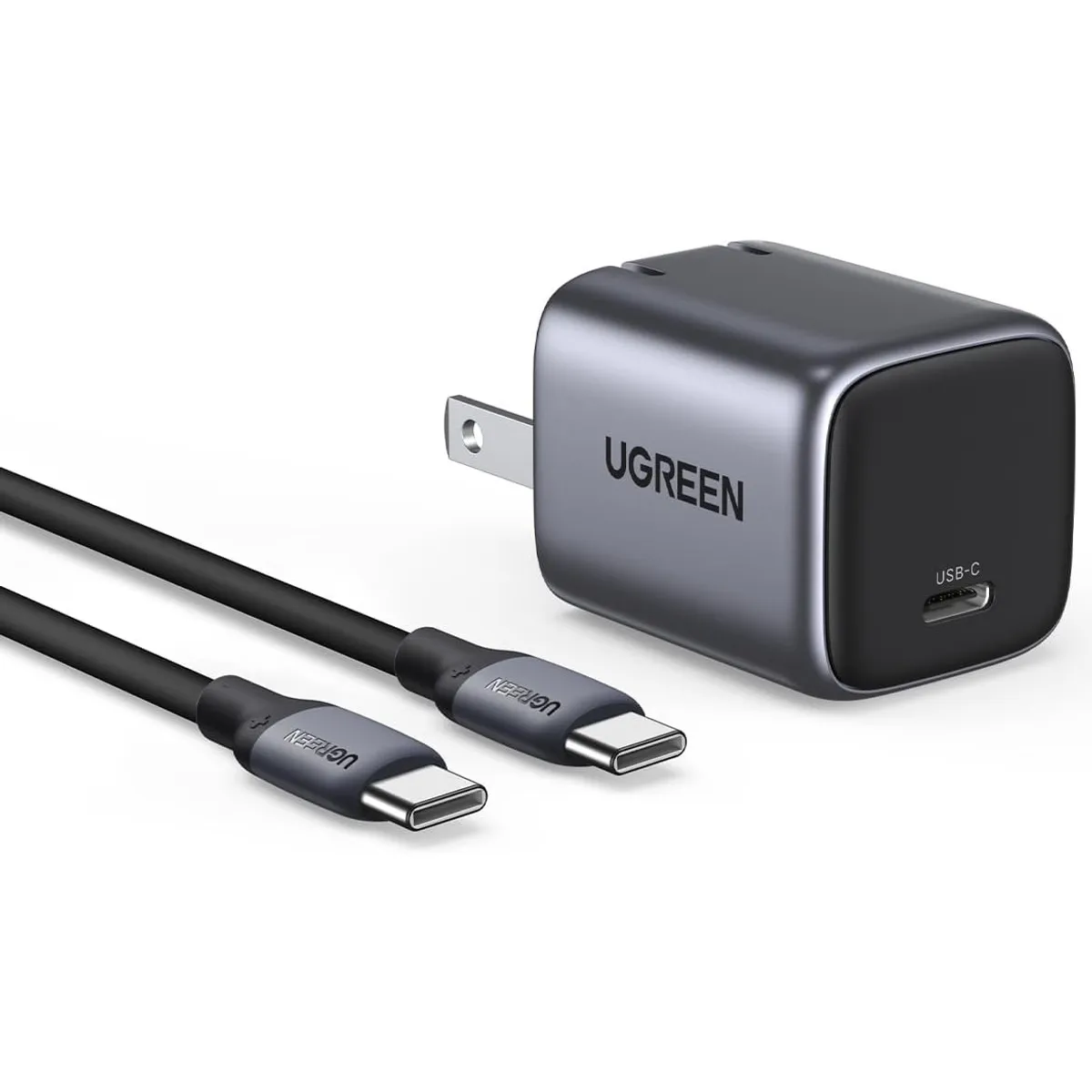 UGREEN - Ugreen Nexode 30W USB-C GaN Cargad Rápido + Cable 60W 1m CD319 - 25256