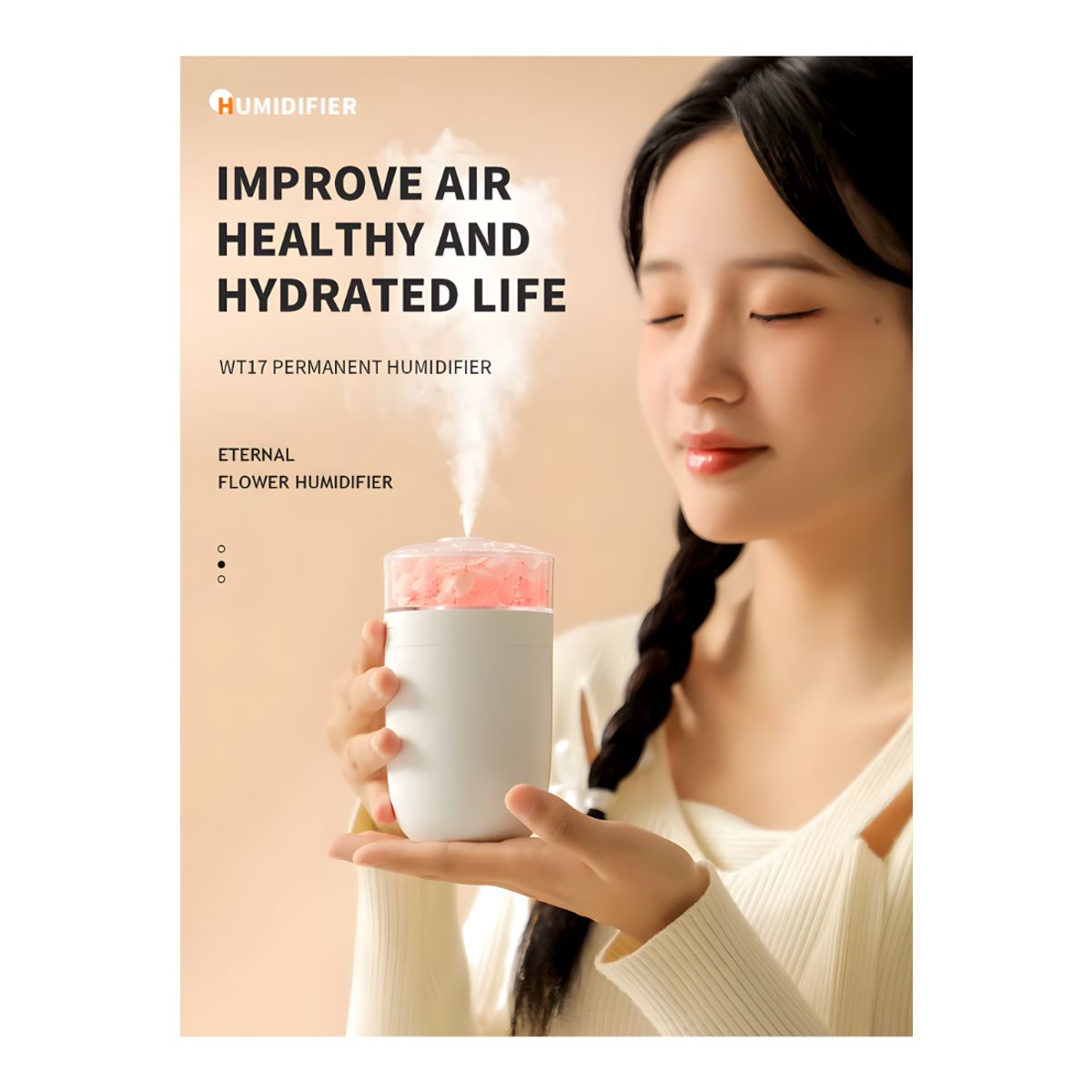 GENERICO - Humidificador Difusor Purificador Lámpara De Sal Aromaterapia