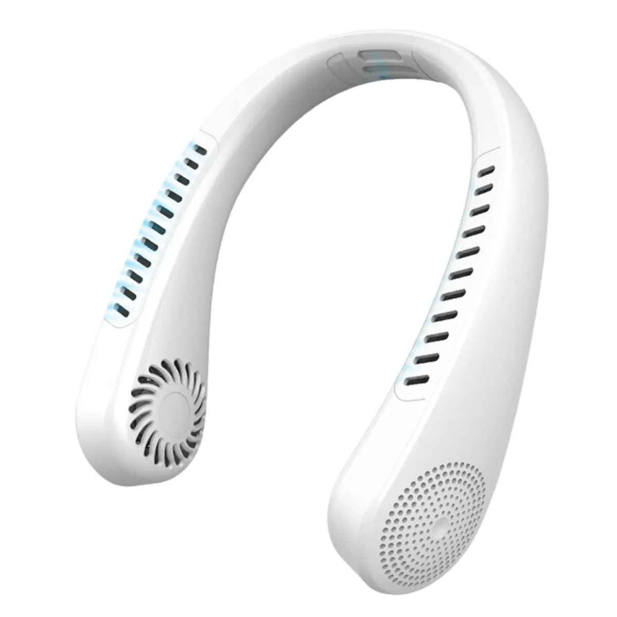 GENERICO - Ventilador de Cuello Recargable 5 Velocidades con Pantalla Digital Q7