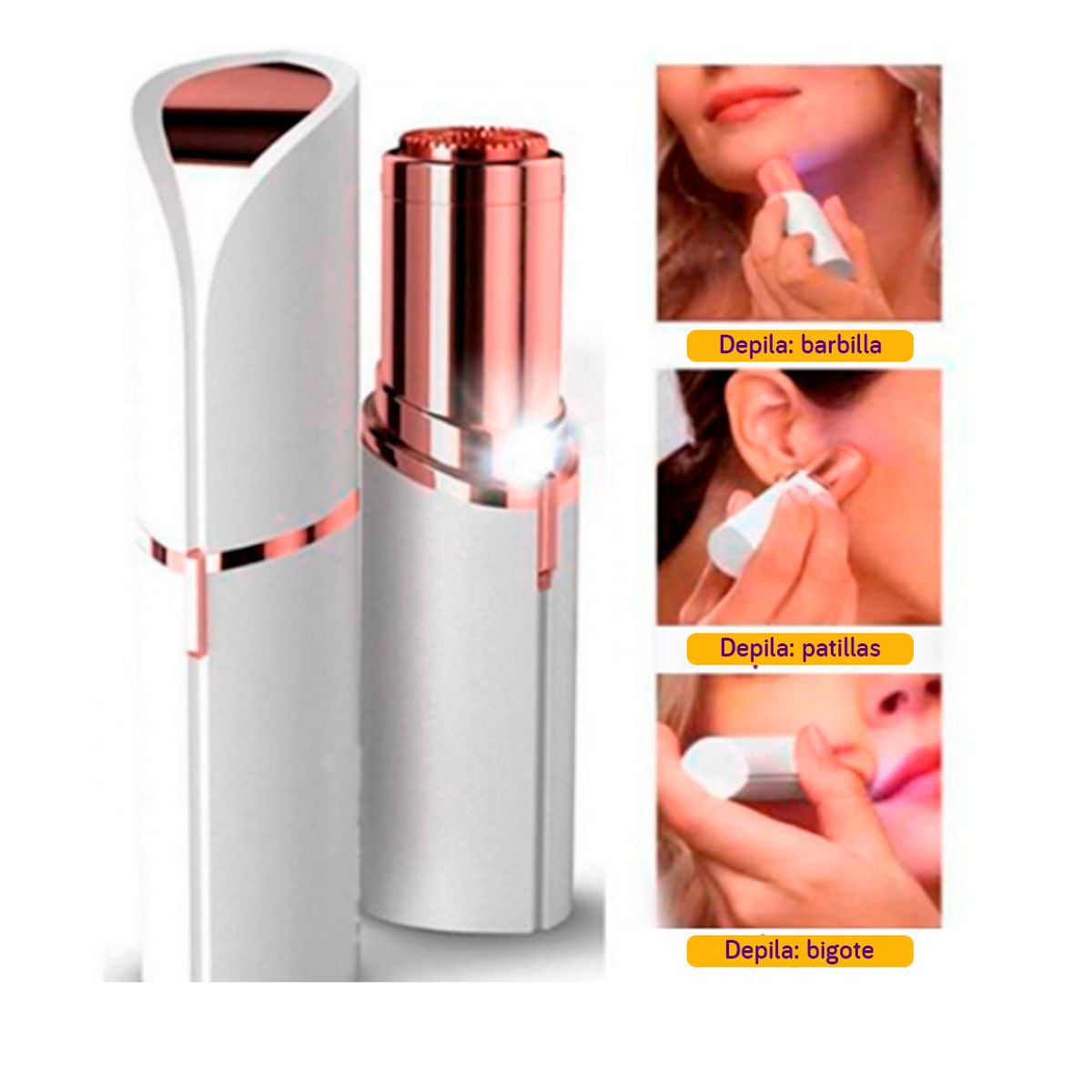 PERU IMPORTACIONES - Depiladora de vello facial  Recargable y portatil No necesita jabón