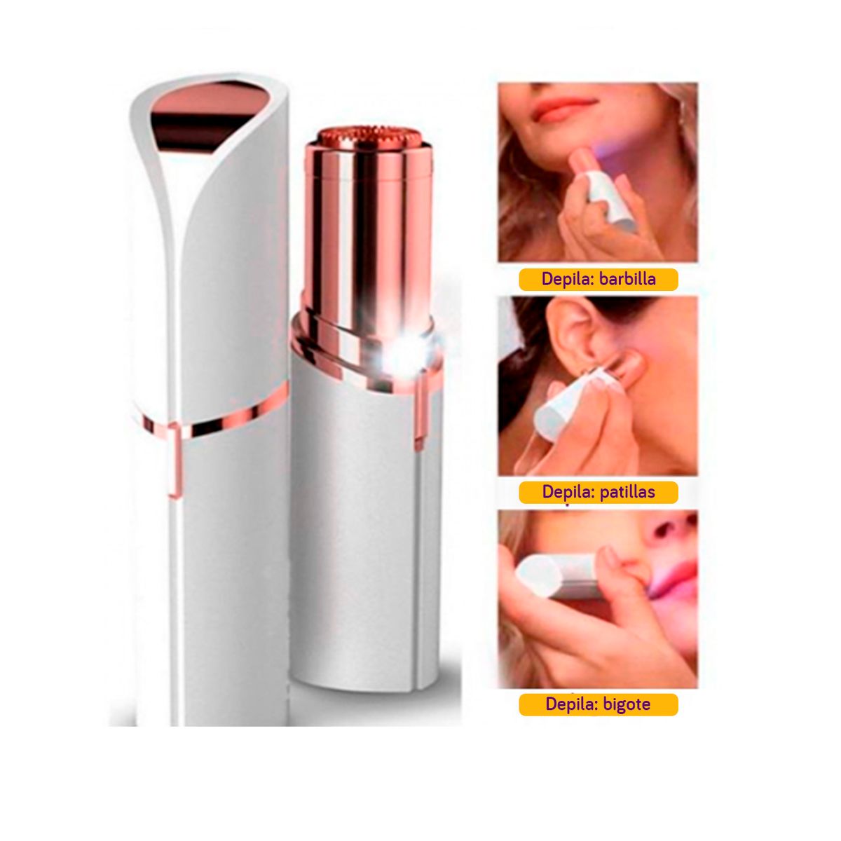 PERU IMPORTACIONES - Depiladora de vello facial  Recargable y portatil No necesita jabón