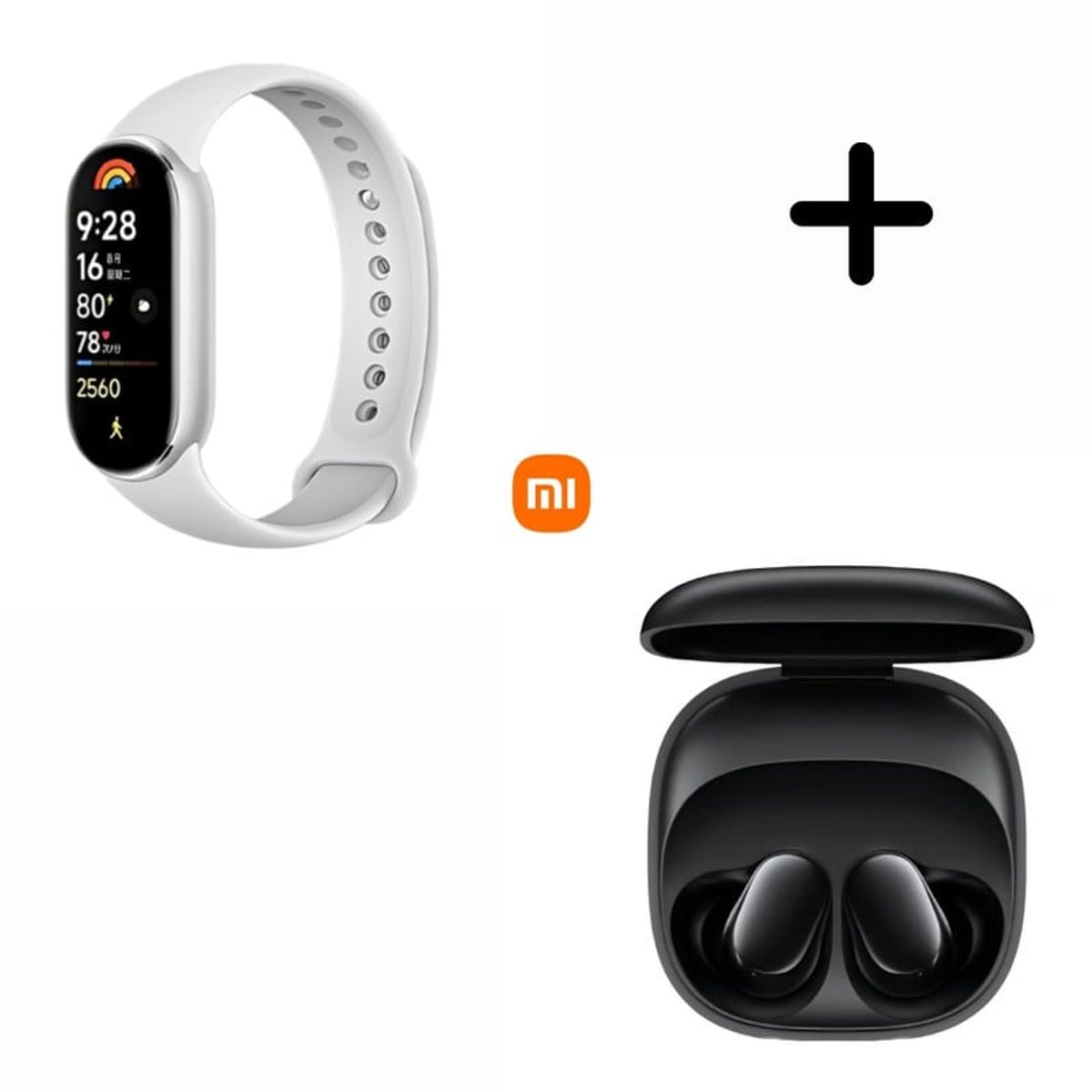 XIAOMI - Xiaommi Smart Band 9 Gray + Audifono Xiaomi Buds 6 Play - Negro