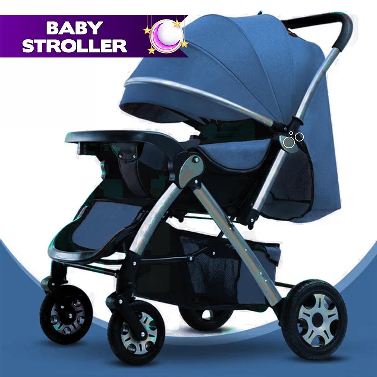 GENERICO - Coche plegable stroller AZUL