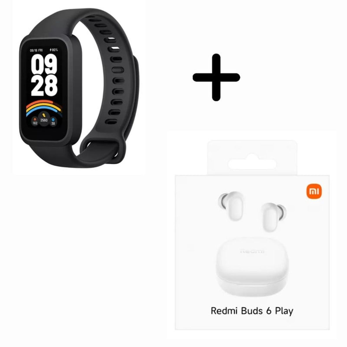 XIAOMI - Xiaomi Smart Band 9 Active + Audifono Xiaomi Buds 6 Play - Blanco