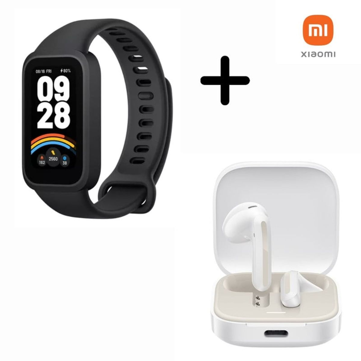 XIAOMI - Xiaomi Smart Band 9 Active + Audifono Xiaomi Buds 6 Active  - Blanco