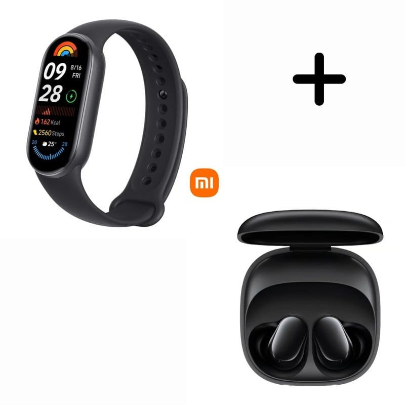 XIAOMI - Xiaommi Smart Band 9 Negro + Audifono Xiaomi Buds 6 Play - Negro