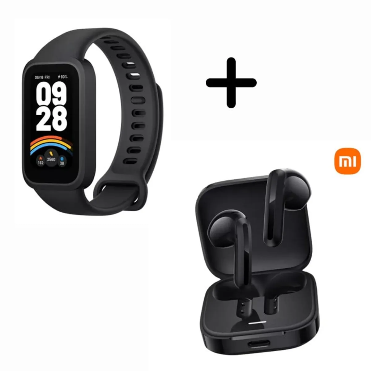 XIAOMI - Xiaomi Smart Band 9 Active + Audifono Xiaomi Buds 6 Active  - NEGRO