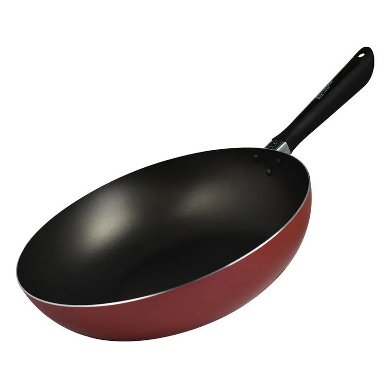 FACUSA - Sartén Estela Wok #30 Rojo – con Revestimiento Antiadherente 75145882