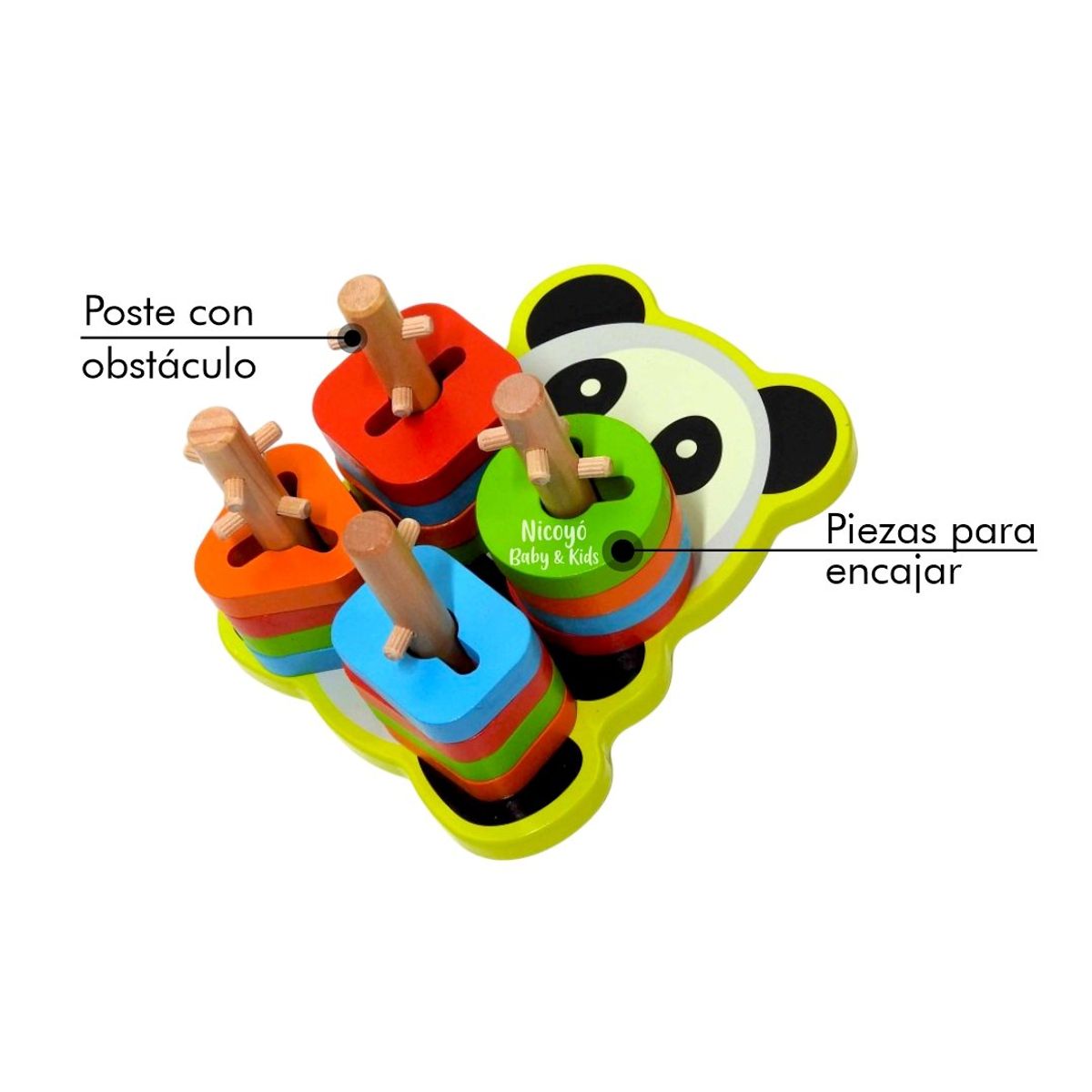 EDUCA - Juego Didáctico para Encajar Formas Geométricas - Base Panda
